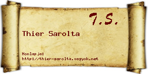 Thier Sarolta névjegykártya